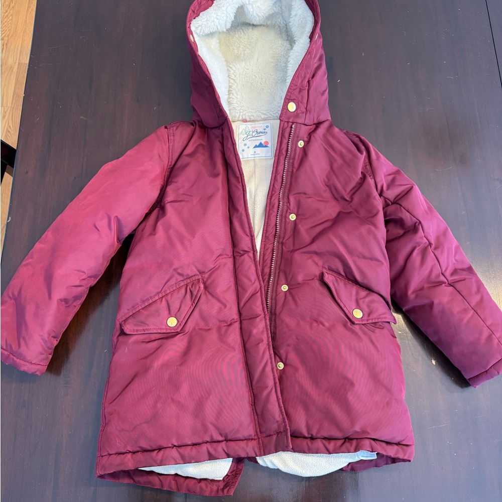 J.Crew Kids Burgundy Hooded Jacket